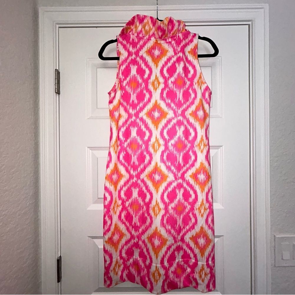 Gretchen Scott Designs Pink & Orange Ikat Halter Dress - Picture 9 of 9